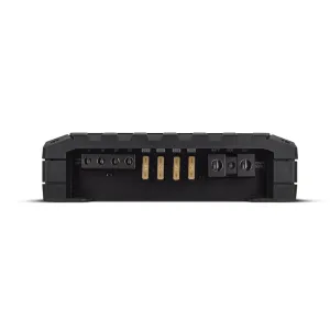 Terminales de alimentación, fusibles y salida de altavoz del amplificador Alpine S2-A120M