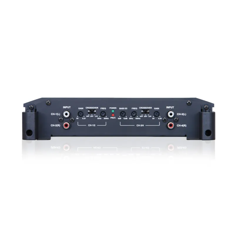 Ajustes RCA, filtros HPF LPF y Bass EQ del amplificador Alpine BBX-F1200