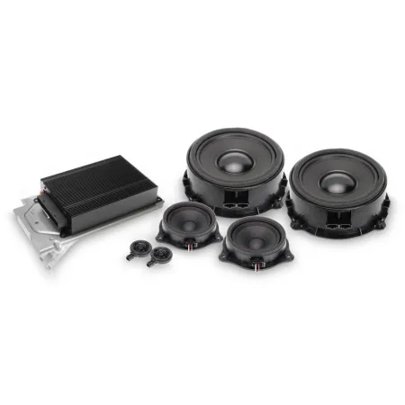 Sistema de sonido Alpine SPC-400TT para Audi TT 8J con amplificador DSP de 8 canales y altavoces delanteros de 3 vías