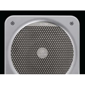 Detalle de la rejilla de acero del subwoofer Alpine SWC-D84L Adventure Audio