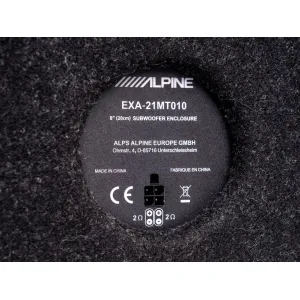 Etiqueta de conexión del Alpine SWC-W84S907 con doble bobina de 2 ohmios