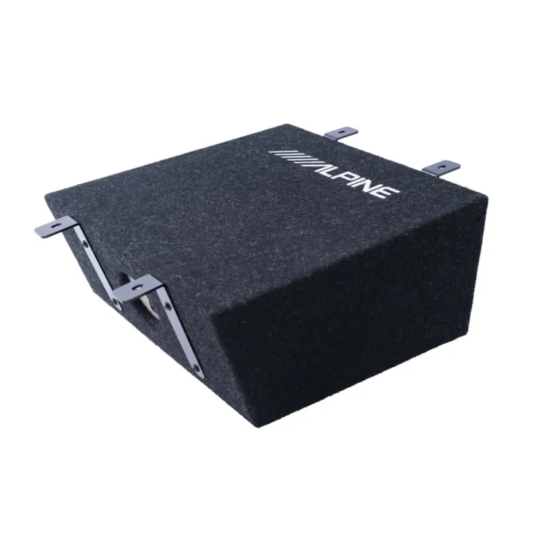 Subwoofer Alpine SWC-W84S907 con soportes para montaje bajo asiento en Sprinter