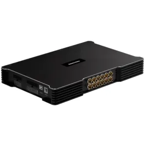 Goldhorn AB212 amplificador DSP A2B con conexiones digitales y salidas RCA de 5,6 V