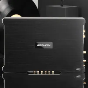 Goldhorn AB212 amplificador DSP A2B para coche eléctrico con chasis de aluminio anodizado