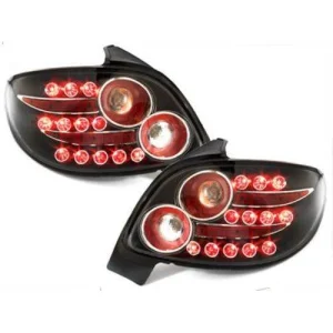 Pilotos traseros led Peugeot 206 año 98 09 negros RP01LLB
