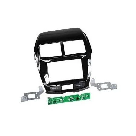 Marco radio Citroen C4 Aircross, Peugeot 4008, año 2012, 2Din negro brillante