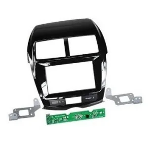 Marco radio Citroen C4 Aircross, Peugeot 4008, año 2012, 2Din negro brillante
