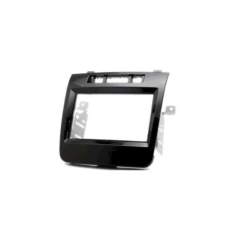 Marco radio VW Touareg 2010, 2DIN, negro brillante