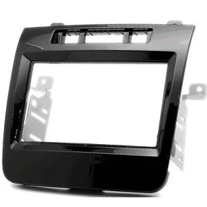 Marco radio VW Touareg 2010, 2DIN, negro brillante