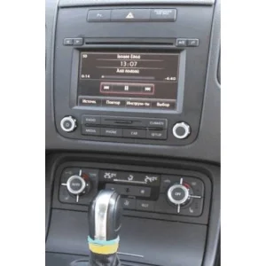Radio VW Touareg 2010, 2DIN, negro brillante