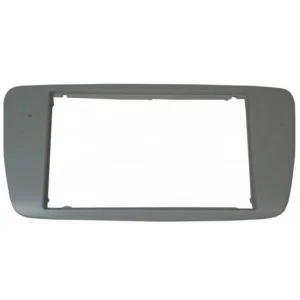 Marco frontal radio Seat Ibiza 2008 2DIN, gris claro