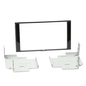 Marco radio Nissan Micra 2014 2017, Note 2014, 2Din, negro Brillante.